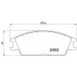 Jeu de 4 plaquettes de frein avant BREMBO P 30 001 - Visuel 2