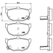 Jeu de 4 plaquettes de frein arrière BREMBO P 30 003 - Visuel 2