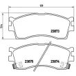 Jeu de 4 plaquettes de frein avant BREMBO P 30 016 - Visuel 2