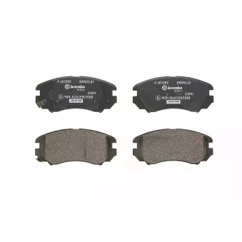 Jeu de 4 plaquettes de frein avant BREMBO P 30 018X