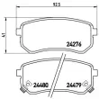 Jeu de 4 plaquettes de frein arrière BREMBO P 30 033 - Visuel 2