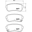 Jeu de 4 plaquettes de frein arrière BREMBO P 30 068 - Visuel 2