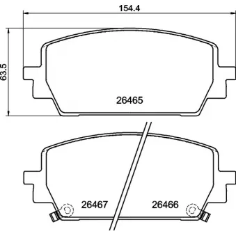 Jeu de 4 plaquettes de frein avant BREMBO P 30 151