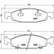 Jeu de 4 plaquettes de frein avant BREMBO P 37 005 - Visuel 2