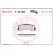 Jeu de 4 plaquettes de frein avant BREMBO P 41 002 - Visuel 2