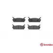 Jeu de 4 plaquettes de frein arrière BREMBO P 49 015 - Visuel 1