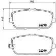 Jeu de 4 plaquettes de frein arrière BREMBO P 49 044 - Visuel 2