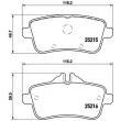 Jeu de 4 plaquettes de frein arrière BREMBO P 50 099 - Visuel 2