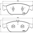 Jeu de 4 plaquettes de frein avant BREMBO P 50 106 - Visuel 2