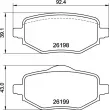 Jeu de 4 plaquettes de frein arrière BREMBO P 61 140 - Visuel 2