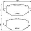 Jeu de 4 plaquettes de frein arrière BREMBO P 68 076 - Visuel 2