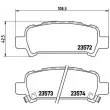 Jeu de 4 plaquettes de frein arrière BREMBO P 78 011 - Visuel 2