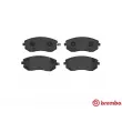 Jeu de 4 plaquettes de frein avant BREMBO P 78 013 - Visuel 1