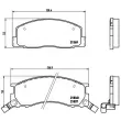 Jeu de 4 plaquettes de frein avant BREMBO P 83 029 - Visuel 2