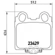 Jeu de 4 plaquettes de frein arrière BREMBO P 83 045 - Visuel 2