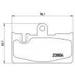 Jeu de 4 plaquettes de frein arrière BREMBO P 83 059 - Visuel 2