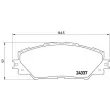 Jeu de 4 plaquettes de frein avant BREMBO P 83 071 - Visuel 2