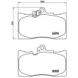 Jeu de 4 plaquettes de frein avant BREMBO P 83 072 - Visuel 2