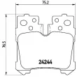 Jeu de 4 plaquettes de frein arrière BREMBO P 83 076 - Visuel 2