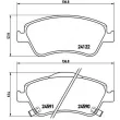 Jeu de 4 plaquettes de frein avant BREMBO P 83 079 - Visuel 2