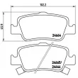 Jeu de 4 plaquettes de frein arrière BREMBO P 83 080 - Visuel 2