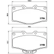 Jeu de 4 plaquettes de frein avant BREMBO P 83 095 - Visuel 2