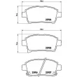 Jeu de 4 plaquettes de frein avant BREMBO P 83 103 - Visuel 2