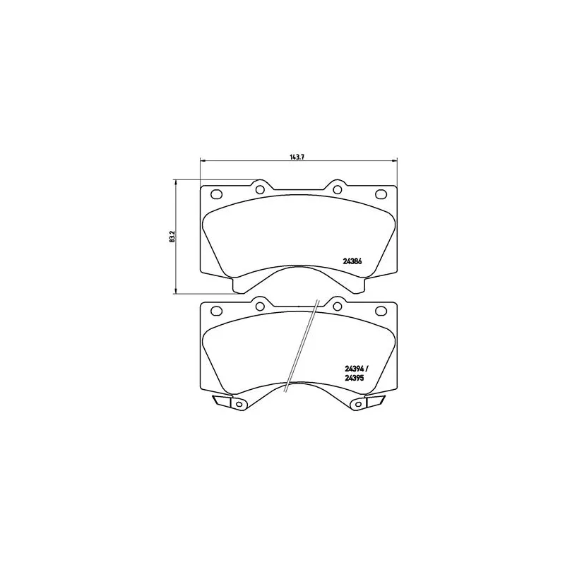 Jeu de 4 plaquettes de frein avant BREMBO P 83 107X