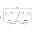 Jeu de 4 plaquettes de frein avant BREMBO P 83 140 - Visuel 2