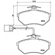 Jeu de 4 plaquettes de frein avant BREMBO P 85 034 - Visuel 2