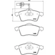 Jeu de 4 plaquettes de frein avant BREMBO P 85 049 - Visuel 2