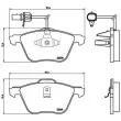 Jeu de 4 plaquettes de frein avant BREMBO P 85 061 - Visuel 2