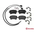 Jeu de 4 plaquettes de frein arrière BREMBO P 85 064 - Visuel 1