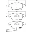 Jeu de 4 plaquettes de frein avant BREMBO P 85 075X - Visuel 2