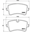 Jeu de 4 plaquettes de frein arrière BREMBO P 85 117 - Visuel 2