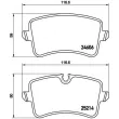 Jeu de 4 plaquettes de frein arrière BREMBO P 85 118 - Visuel 2