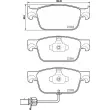 Jeu de 4 plaquettes de frein avant BREMBO P 85 153 - Visuel 2