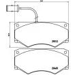 Jeu de 4 plaquettes de frein avant BREMBO P A6 013 - Visuel 2