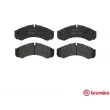 Jeu de 4 plaquettes de frein arrière BREMBO P A6 017 - Visuel 1