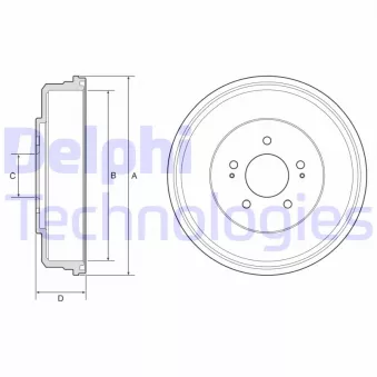 Tambour de frein DELPHI BF586