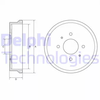 Tambour de frein DELPHI