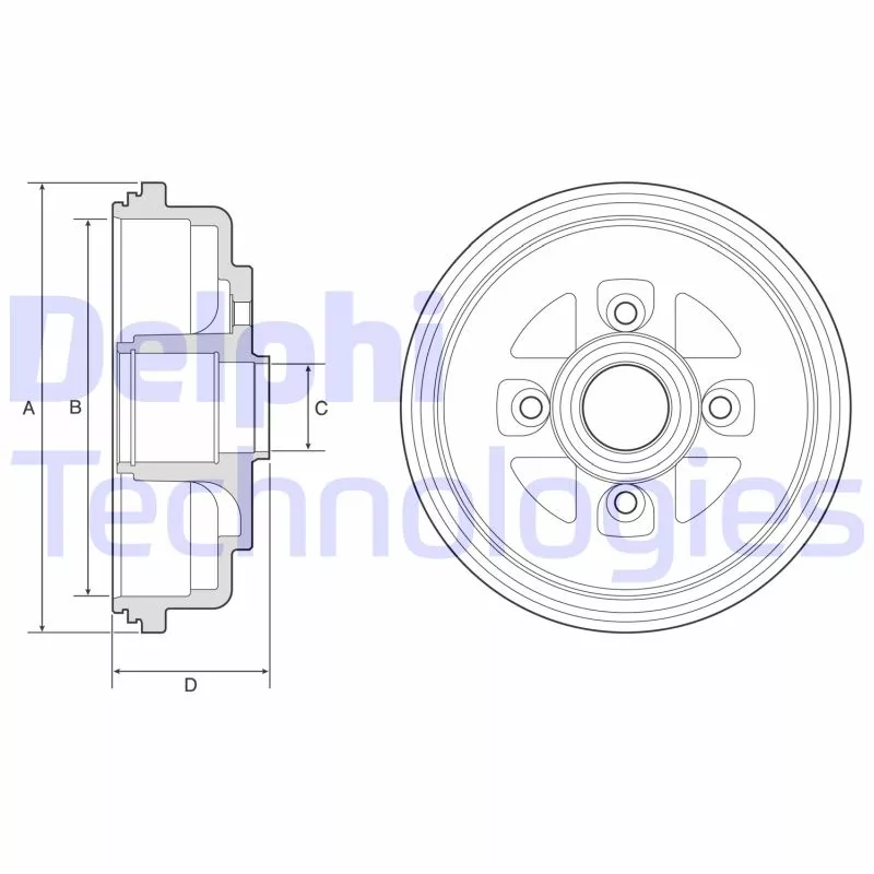 Tambour de frein DELPHI BF607