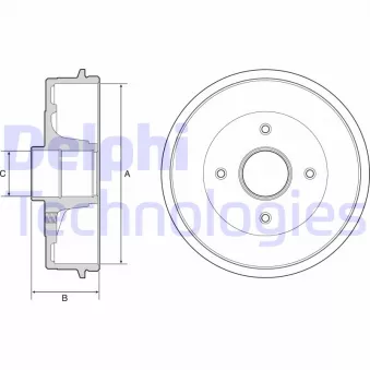 Tambour de frein DELPHI BFR538