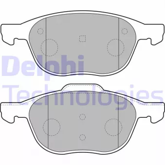 Jeu de 4 plaquettes de frein avant DELPHI LP1869