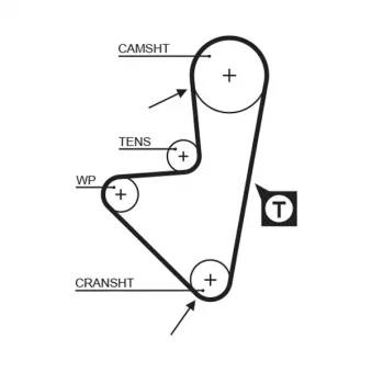 Courroie de distribution GATES 1175RM