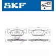 Jeu de 4 plaquettes de frein avant SKF VKBP 80376 - Visuel 2