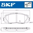 Jeu de 4 plaquettes de frein avant SKF VKBP 80529 - Visuel 2