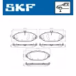 Jeu de 4 plaquettes de frein avant SKF VKBP 80530 - Visuel 2