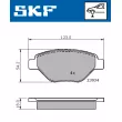 Jeu de 4 plaquettes de frein avant SKF VKBP 80608 - Visuel 2
