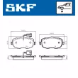 Jeu de 4 plaquettes de frein avant SKF VKBP 80756 E - Visuel 2